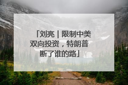 刘亮｜限制中美双向投资，特朗普断了谁的路