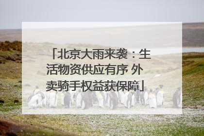 北京大雨来袭：生活物资供应有序 外卖骑手权益获保障