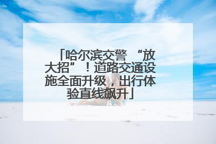 哈尔滨交警 “放大招”！道路交通设施全面升级，出行体验直线飙升