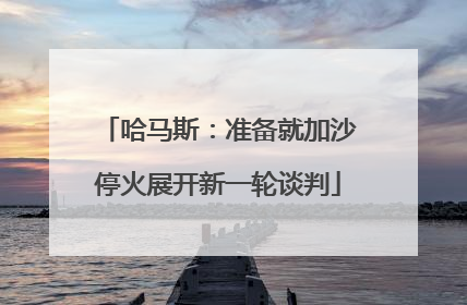 哈马斯：准备就加沙停火展开新一轮谈判
