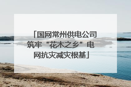 国网常州供电公司筑牢“花木之乡”电网抗灾减灾根基
