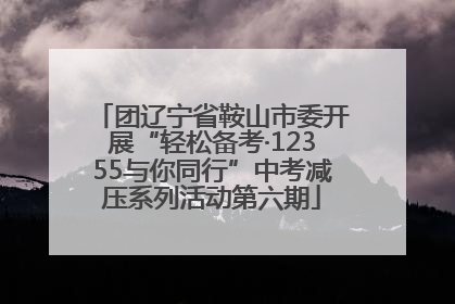 团辽宁省鞍山市委开展“轻松备考·12355与你同行”中考减压系列活动第六期
