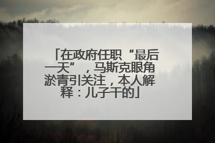在政府任职“最后一天”，马斯克眼角淤青引关注，本人解释：儿子干的