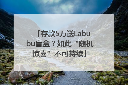存款5万送Labubu盲盒？如此“随机惊喜”不可持续