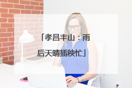 孝昌丰山：雨后天晴插秧忙