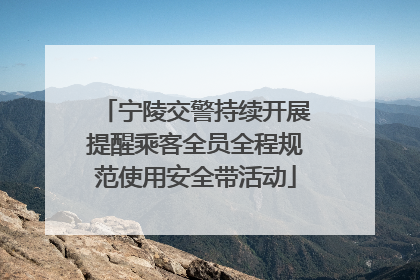 宁陵交警持续开展提醒乘客全员全程规范使用安全带活动