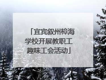宜宾叙州樟海学校开展教职工趣味工会活动