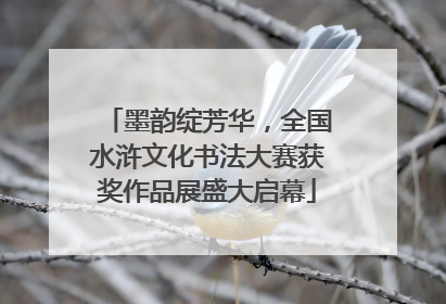 墨韵绽芳华，全国水浒文化书法大赛获奖作品展盛大启幕