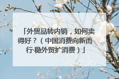 外贸品转内销，如何卖得好？（中国消费向新而行·稳外贸扩消费）