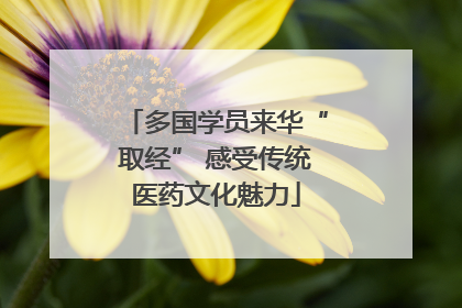 多国学员来华“取经” 感受传统医药文化魅力