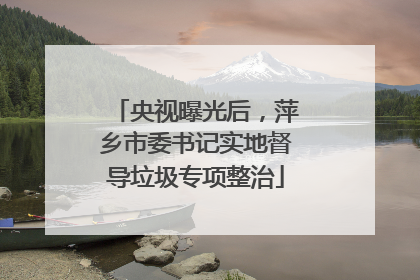 央视曝光后，萍乡市委书记实地督导垃圾专项整治
