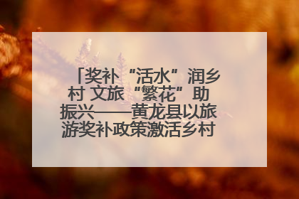 奖补“活水”润乡村 文旅“繁花”助振兴——黄龙县以旅游奖补政策激活乡村振兴新动能