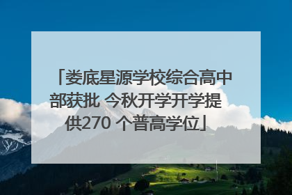 娄底星源学校综合高中部获批 今秋开学开学提供270 个普高学位
