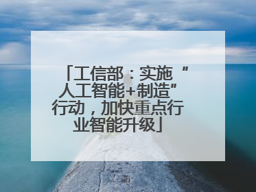 工信部：实施“人工智能+制造”行动，加快重点行业智能升级