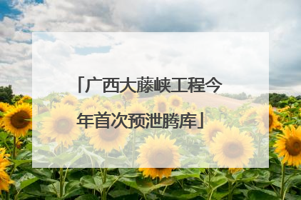 广西大藤峡工程今年首次预泄腾库