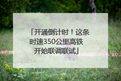 开通倒计时！这条时速350公里高铁开始联调联试
