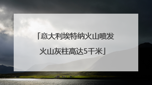 意大利埃特纳火山喷发 火山灰柱高达5千米