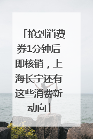 抢到消费券1分钟后即核销，上海长宁还有这些消费新动向