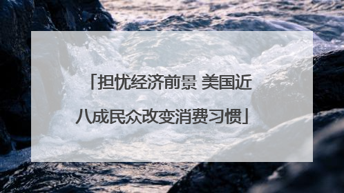 担忧经济前景 美国近八成民众改变消费习惯