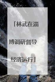 林武在淄博调研督导经济运行