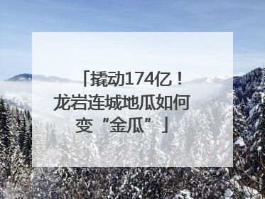 撬动174亿！龙岩连城地瓜如何变“金瓜”