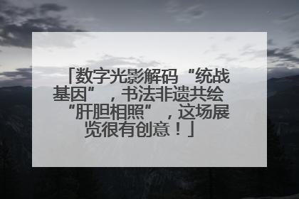 数字光影解码“统战基因”，书法非遗共绘“肝胆相照”，这场展览很有创意！