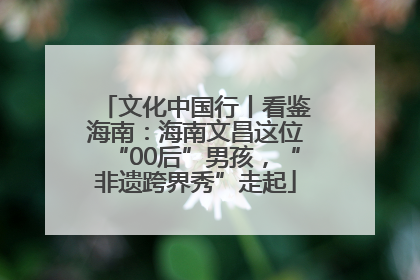 文化中国行丨看鉴海南：海南文昌这位“00后”男孩，“非遗跨界秀”走起