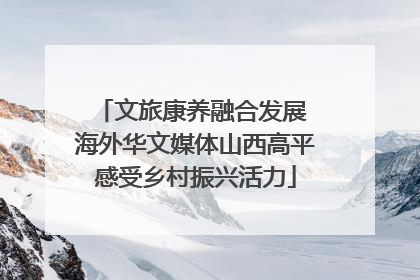 文旅康养融合发展 海外华文媒体山西高平感受乡村振兴活力