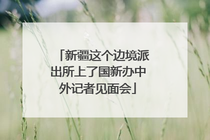 新疆这个边境派出所上了国新办中外记者见面会