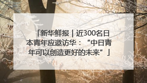 新华鲜报｜近300名日本青年应邀访华：“中日青年可以创造更好的未来”