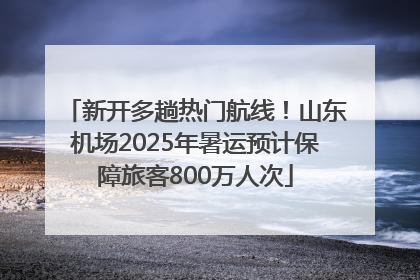 新开多趟热门航线！山东机场2025年暑运预计保障旅客800万人次