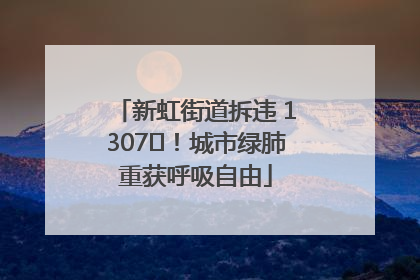 新虹街道拆违 1307㎡！城市绿肺重获呼吸自由