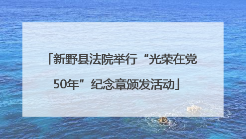 新野县法院举行“光荣在党50年”纪念章颁发活动