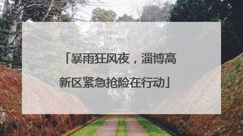 暴雨狂风夜，淄博高新区紧急抢险在行动