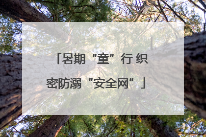 暑期“童”行 织密防溺“安全网”