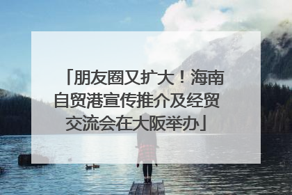 朋友圈又扩大！海南自贸港宣传推介及经贸交流会在大阪举办