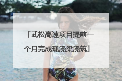 武松高速项目提前一个月完成现浇梁浇筑