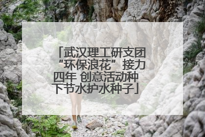 武汉理工研支团“环保浪花”接力四年 创意活动种下节水护水种子