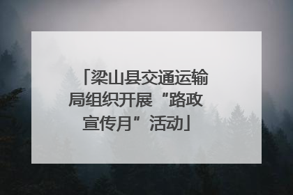 梁山县交通运输局组织开展“路政宣传月”活动