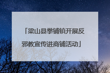 梁山县拳铺镇开展反邪教宣传进商铺活动