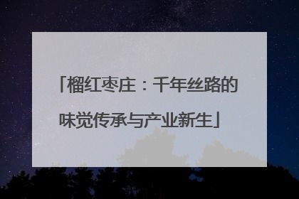 榴红枣庄：千年丝路的味觉传承与产业新生