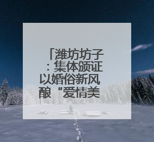 潍坊坊子：集体颁证以婚俗新风酿“爱情美满”