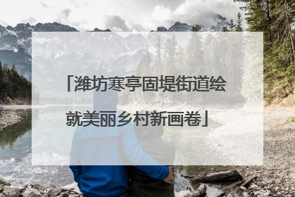 潍坊寒亭固堤街道绘就美丽乡村新画卷