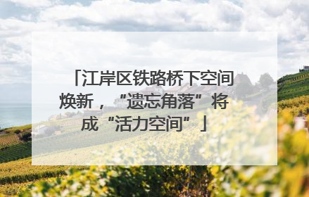 江岸区铁路桥下空间焕新，“遗忘角落”将成“活力空间”