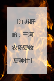 江苏盱眙：三河农场夏收夏种忙