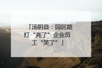 汤阴县：园区路灯“亮了”企业员工“笑了”