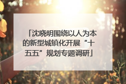 沈晓明围绕以人为本的新型城镇化开展“十五五”规划专题调研