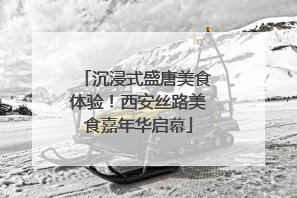 沉浸式盛唐美食体验！西安丝路美食嘉年华启幕