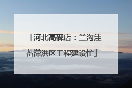 河北高碑店：兰沟洼蓄滞洪区工程建设忙