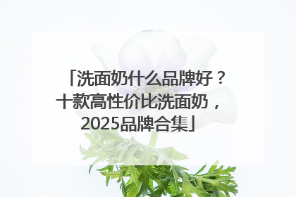 洗面奶什么品牌好？十款高性价比洗面奶，2025品牌合集